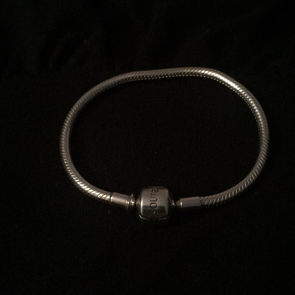 Sterling Silver Size 6.3” Charm Bracelet
